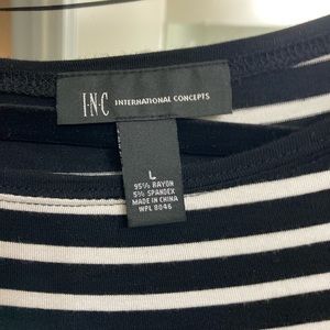 Striped shirt - navy /white